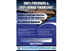 INVESTOR 100% FIX & FLIP FINANCING - Up To $2,000,000.00 with 680+ Credit!