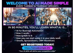 AI Made Simple 90 Minute Training Course / Get Registered Today!