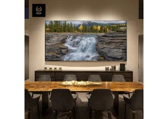 Athabasca Falls 3D Crystal Porcelain Wall Art | Om Decor