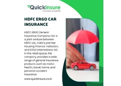 Get HDFC ERGO Car Insurance Online with Quickinsure for Complete Protection