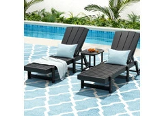 Gardeon Sun Lounge Lounger Table & Chairs – Sleek Outdoor Set