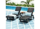 Gardeon Sun Lounge Lounger Table & Chairs – Sleek Outdoor Set