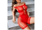 Purchase Red Mesh Desires Whisper Bodysuit Now