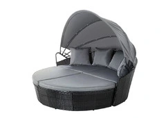 Luxury Gardeon Sun Lounge – Patio Day Bed in Black