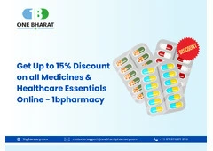 Get Up to 15% Discount on all Medicines & Healthcare Essentials Online - 1b******cy