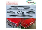BMW 1502.1602.1802.2002 bumpers (1971-1976) by stainless steel new
