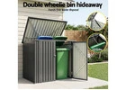 Secure Outdoor Wheelie Bin Storage Steel Cabinet for Gardens