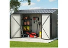 Long Galvanised Steel Shed for Tools and Backyard Gear