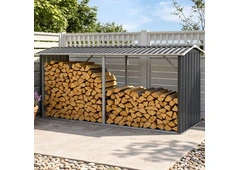Keep Firewood Dry and Ready With a Long Outdoor Log Rack