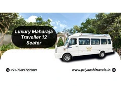 12 Seater Maharaja Tempo Traveller in Lucknow with Priyanshi Travels