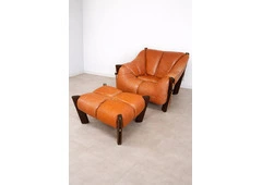 Jacaranda & Buffalo Leather Percival Sofa Set