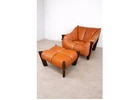 Jacaranda & Buffalo Leather Percival Sofa Set