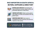 Rice Importers in South Africa | Buyers, Suppliers & Directory