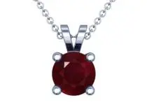 Buy Round Shape Ruby Solitaire Pendant (1.81cts)