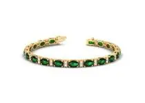 Purchase Emerald Oval Diamond Bracelet (5.28cttw)