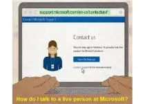 How can I speak to a real live person at Microsoft?