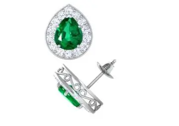 Shop For Pear Shaped Emerald Earrings 