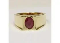 Gorgeous Oval Cut Ruby Bezel Set Mens Ring (1.97cts)