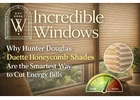 Hunter Douglas Duette Honeycomb Shades for Greater Energy Efficiency